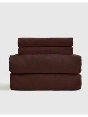 NWOT Quince Espresso European Linen Sheet Set - King